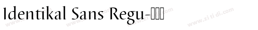 Identikal Sans Regu字体转换